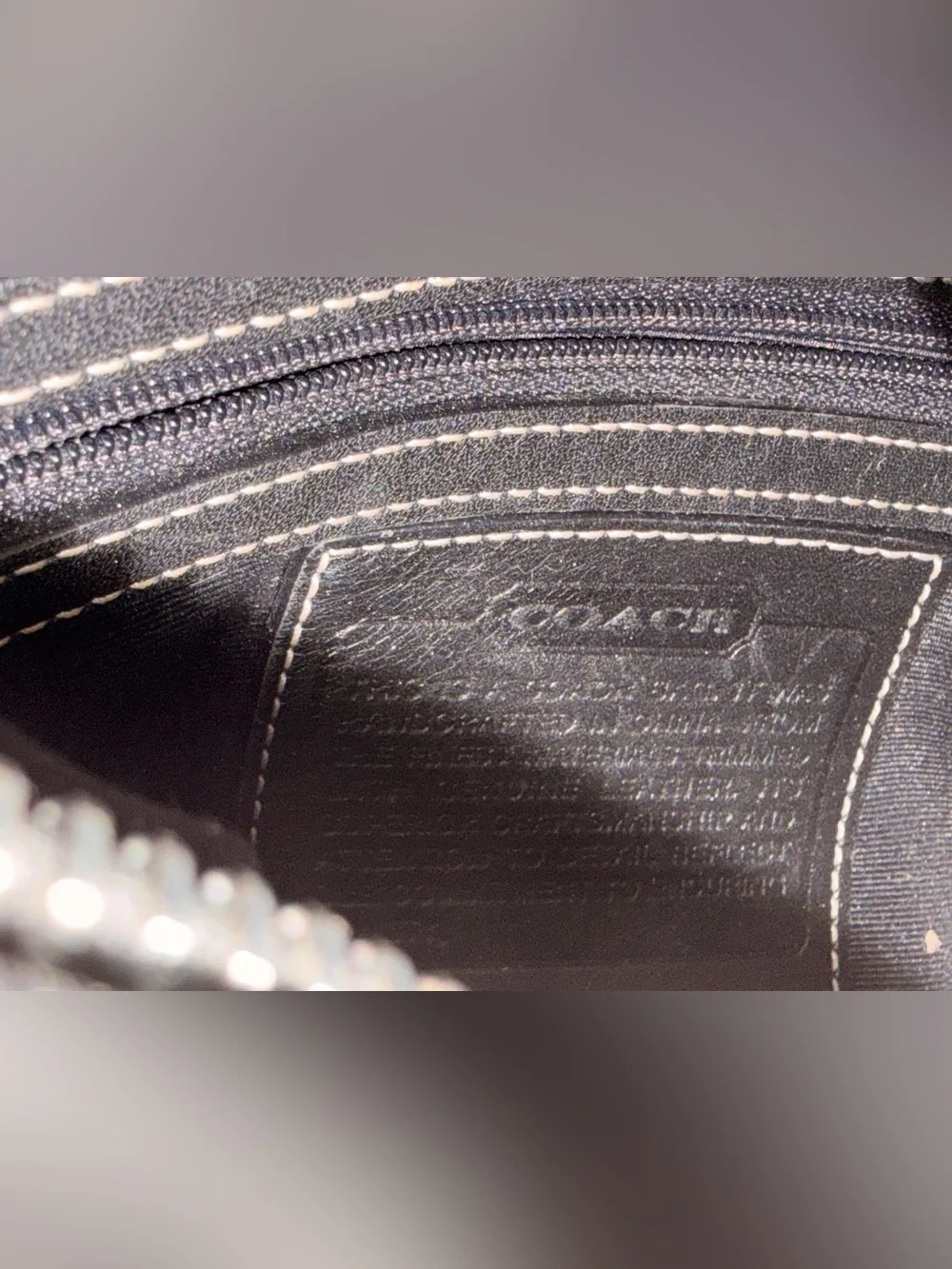 Coach Black and Beige Signature Canvas Shoulder Bag - Picture 6 of 6